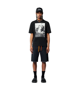 Halftone Heron SS Tee Black