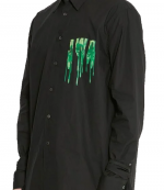 JWA Slime Classic Fit Green Logo Black Shirt