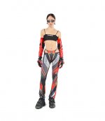 Racing Mesh Thong Pants Red