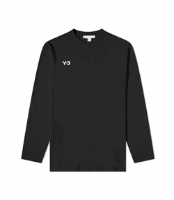 Black Y3 LS Tee