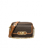 Medium Chain Swag Brown Logo Camera Crossbody