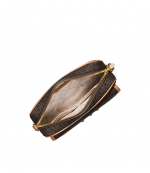 Medium Chain Swag Brown Logo Camera Crossbody