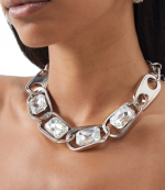 Silver Sparkling Necklace Choker