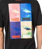 Multi Heron Censored Black Multicolor T-Shirt