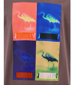 Multi Heron Censored LS Tee Grey Multicolor
