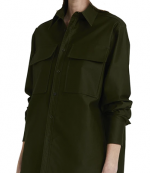 Slime Logo Oversized Khaki Shirt