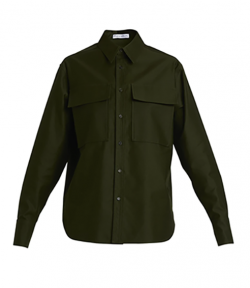 Slime Logo Oversized Khaki Shirt