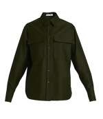 Slime Logo Oversized Khaki Shirt