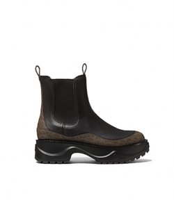 Dupree Brown Logo Black Bootie