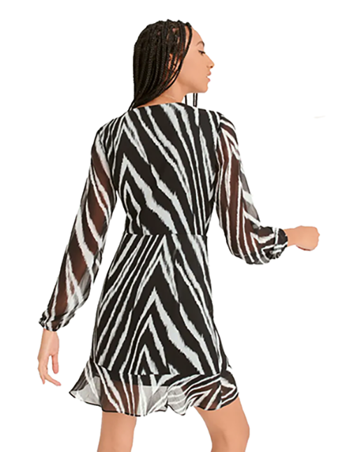 DKNY Black White Dress