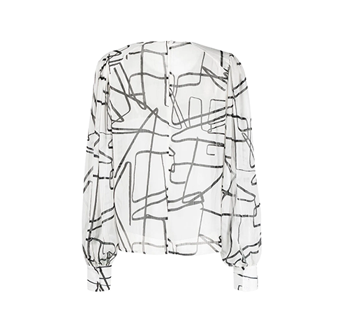 DKNY White Black Top