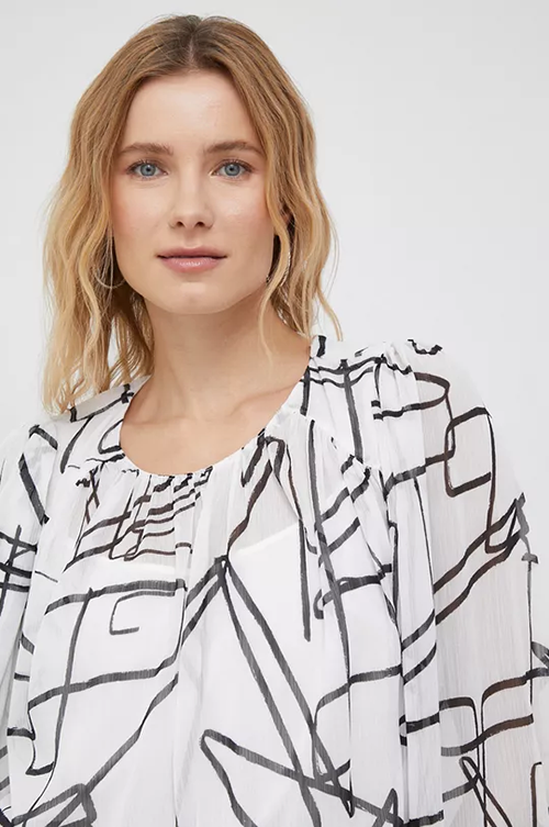 DKNY White Black Top