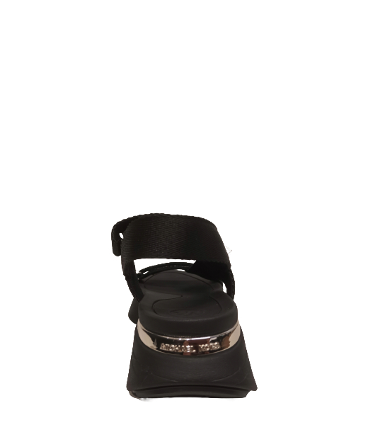 Ari Webbing Black Sandal