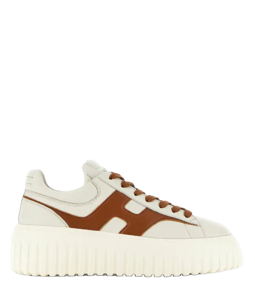 H-Stripes H Spezzata LE9 Brown H White Leather Sneaker