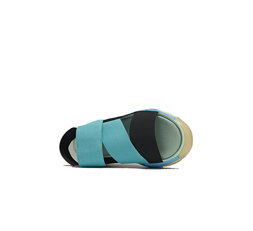 Y-3 Black Vivid Mint Bright Cyan Hokori Sandal