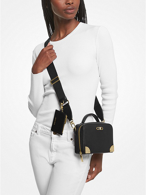 Black Estelle Small Trunk Crossbody Bag