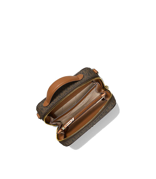 Brown Logo Estelle Small Trunk Crossbody Bag