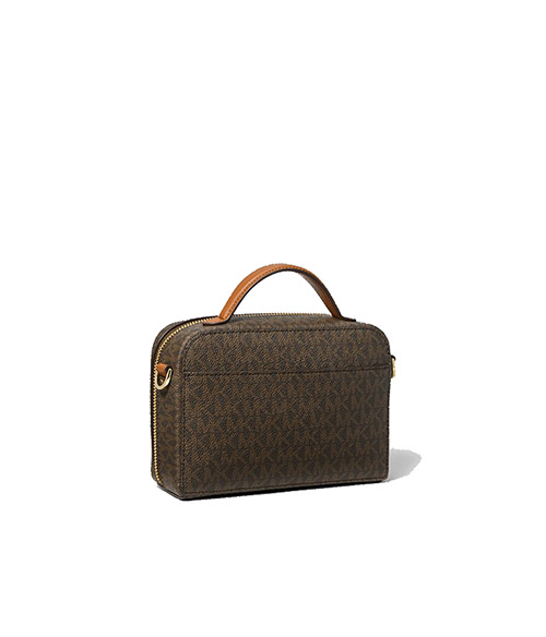 Brown Logo Estelle Small Trunk Crossbody Bag