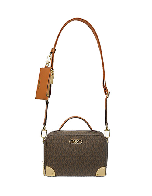 Brown Logo Estelle Small Trunk Crossbody Bag