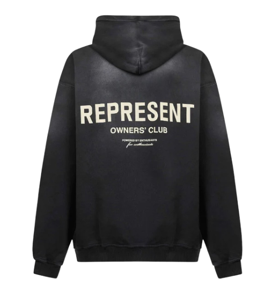 Aged Black Represent Owners Club Hoodie