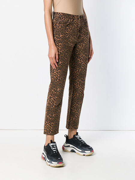 ALEXANDER WANG CULT PANT TAN LEOPARD PRINT