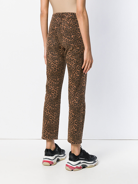 ALEXANDER WANG CULT PANT TAN LEOPARD PRINT