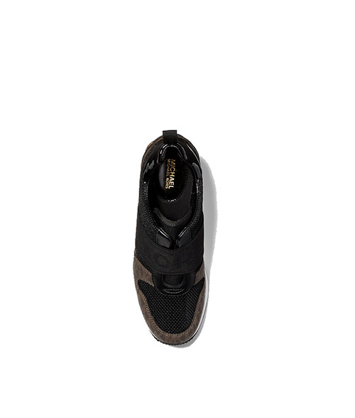 Maven Slip On Black Trainer