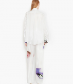 Eye Print Classic Fit White Shirt