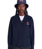 Midnight Blue Sweatshirt Cardigan