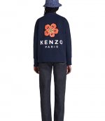 Midnight Blue Sweatshirt Cardigan