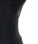 Glossy Embossed Black Jersey Dress