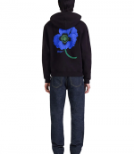 Knitted Cotton Black Zip Up Pullover