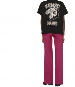 1970 Logo Black Oversized Knitted Cotton T-Shirt