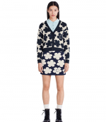Hana Dots Jacquar Off White Cardigan