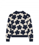Hana Dots Jacquar Off White Cardigan