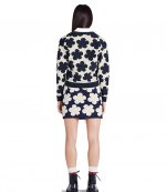 Hana Dots Jacquar Off White Cardigan