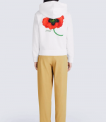 Kenzo Poppy Zip Up White Sweatshirt