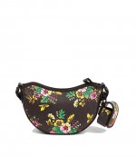 Small Floral Black Shoulder Bag