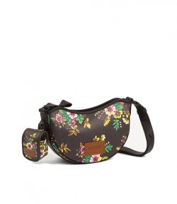 Small Floral Black Shoulder Bag