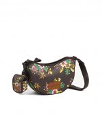 Small Floral Black Shoulder Bag