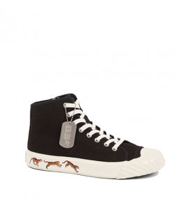 Kenzo School High Top Tiger Logo Black Sneaker