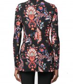 Black Floral Print Jacket