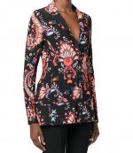 Black Floral Print Jacket