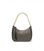 Small Chain Black Gold Pouchette