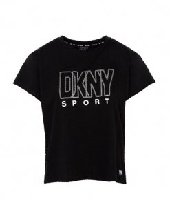 Logo Strass Black T-Shirt