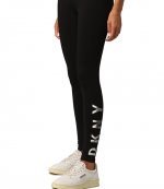 White Logo Black Tights