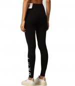 White Logo Black Tights