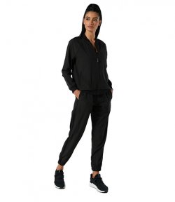 White Logo Black Pants