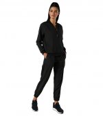 White Logo Black Pants