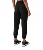 White Logo Black Pants